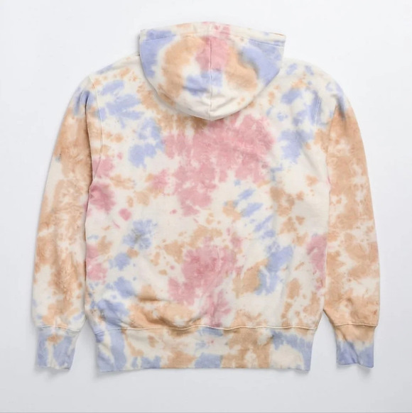 CHAMPION, Womens Pullover Hoodie, Pink, Blue &Orange Sun Wash, Size Small - Picture 2 of 10